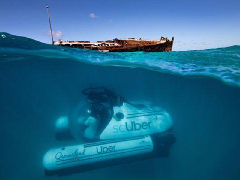 أوبر تطلق أول غواصة للنقل التشاركي في العالم.. شاهد الفيديو